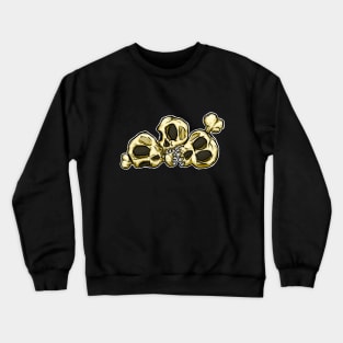 Spooky Halloween Skull Cartoon Illustration Bones Crewneck Sweatshirt